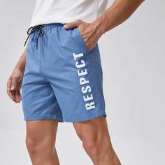 Мужские шорты с текстовым принтом Shein