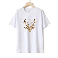 Животный Повседневный Футболки Shein