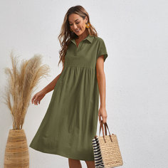 Однотонное платье Shein