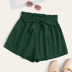 Пояс Одноцветный Повседневный Шорты Shein