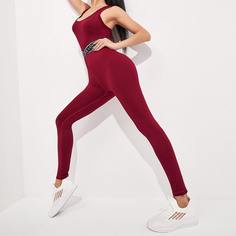 с разрезом буква Спортивный комплектный костюм Shein