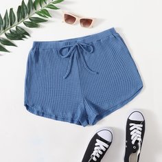 Вязаные шорты размера плюс с узлом Shein