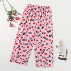 Брюки для сна размера плюс с оригинальным принтом Shein