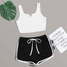Короткая майка и шорты Shein