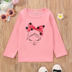 Футболка с графическим принтом для девочек Shein
