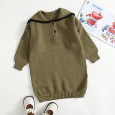 Оригинальное платье-свитер для девочек Shein