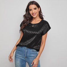 Леопардовый Повседневный Блузы Shein