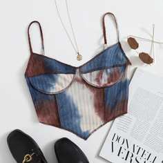 Топ с принтом тай-дай Shein