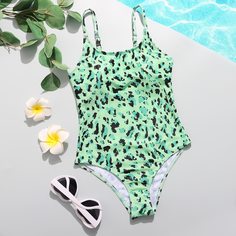 Принт милый Купальники для девочек Shein