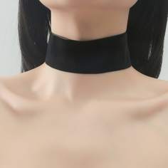 Широкое черное короткое колье Shein
