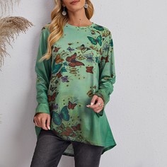 Асимметричный Животный Повседневный Футболки Shein