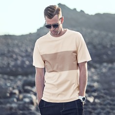 Мужская контрастная футболка с коротким рукавом Shein