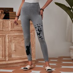 Животный Спортивный Леггинсы Shein