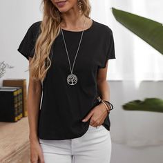 Однотонный топ с застежкой сзади Shein