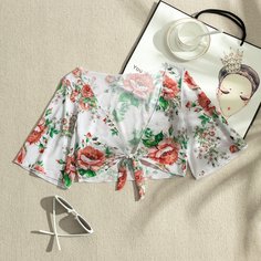 Накидка с цветочным принтом Shein