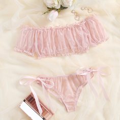 Комплект сетчатого прозрачного нижнего белья Shein