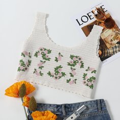 с фестонами Со цветочками Накидки Shein