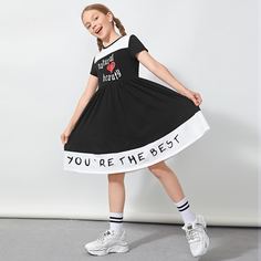 Лозунг Повседневный Платья для девочек Shein