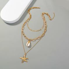 Многослойное ожерелье с ракушкой Shein