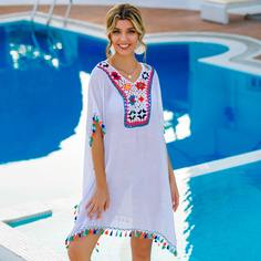 с бахромой Со цветочками Накидки Shein