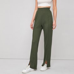 Трикотажные брюки с разрезом Shein