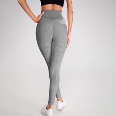 Однотонные леггинсы с узором "соты Shein