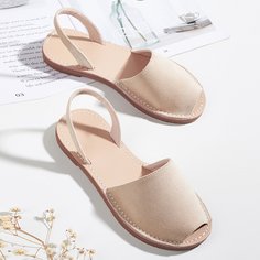 С открытой пяткой Одноцветный Отпуск Балетки Shein