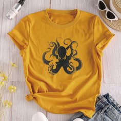 Животный Повседневный Футболки Shein