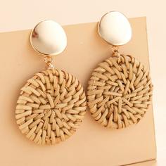 Серьги-подвески из ротанга Shein