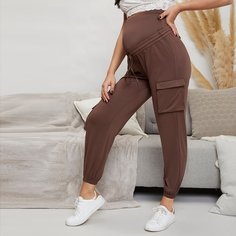Брюки на кулиске для беременных Shein