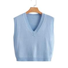 Однотонный жилет-свитер Shein