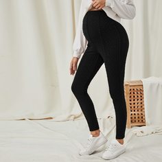 Леггинсы для беременных с высокой талией Shein