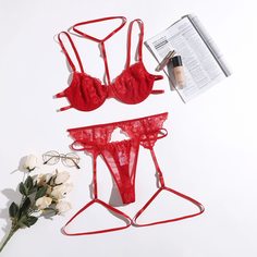 Комплект сетчатого нижнего белья размера плюс на косточках Shein