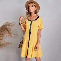 Платье с пуговицами Shein