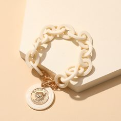 Браслет-цепочка с круглым декором Shein
