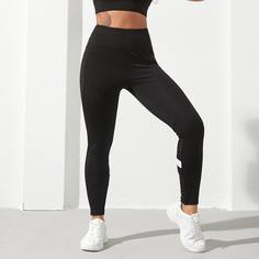 Спортивные леггинсы с карманом в полоску Shein