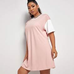 Контрастный цвет Повседневный Платья размер плюс Shein