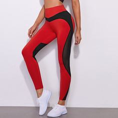 Спортивные леггинсы с сетчатой вставкой и хорошей эластичностью Shein