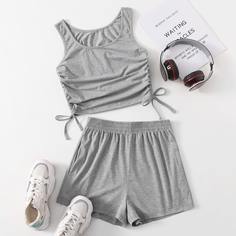 Шорты и майка на кулиске Shein