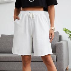 Однотонные шорты на кулиске Shein