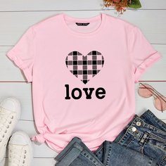 буква Повседневный Футболки Shein