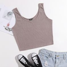 трикотажный Одноцветный Повседневный Размера плюс жилет Shein