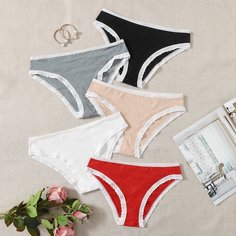 5шт трусики размера плюс Shein