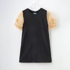 Платье с сетчатым рукавом для девочек Shein