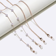 2шт цепочка для очков с искусственным жемчугом Shein