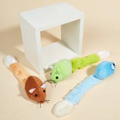 1шт плюшевая игрушка в форме крысы случайного цвета для домашних животных Shein