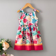 Платье с фруктовым принтом для девочек Shein