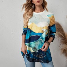 Животный Повседневный Футболки Shein