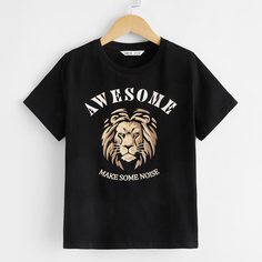 Топ с оригинальным принтом для мальчиков Shein