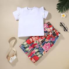Пояс Со цветочками Бохо Комплект из двух предметов для девочек Shein